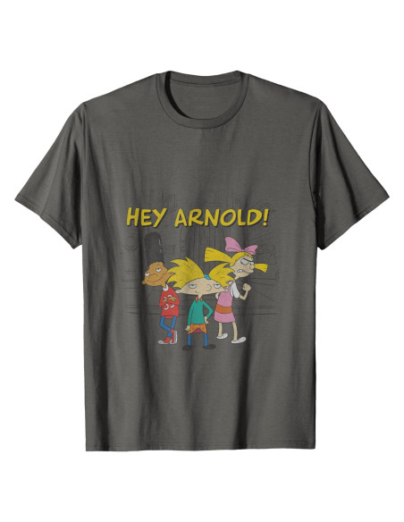 Camiseta Hey Arnold Nickelodeon Hombre Clásica 136g