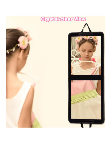 Espejo Plegable Portátil LPHUMEX 84x33 cm Negro para Danza