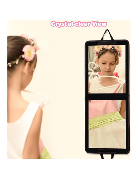 Espejo Plegable Portátil LPHUMEX 84x33 cm Negro para Danza