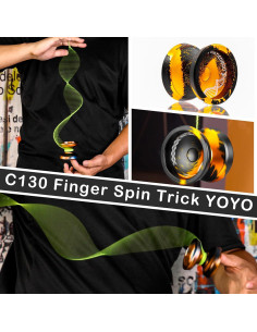 Yoyo Profesional WATIEOBOO Negro Dorado para Trucos 2