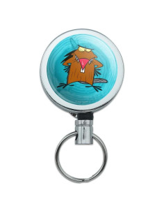 Titular Retráctil de Insignia Metal Cromo Angry Beavers 0.76m
