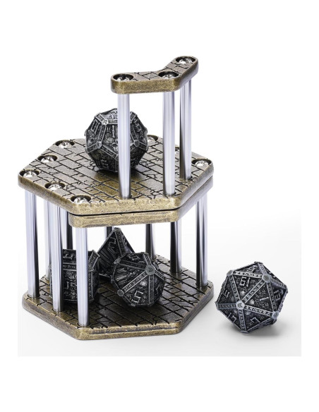 Cárcel de Dados de Metal ASTRANOVA - RPG, Póker, DND - Bronce