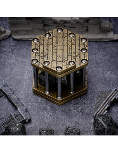 Cárcel de Dados de Metal ASTRANOVA - RPG, Póker, DND - Bronce 2