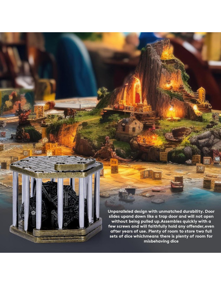 Cárcel de Dados de Metal ASTRANOVA - RPG, Póker, DND - Bronce