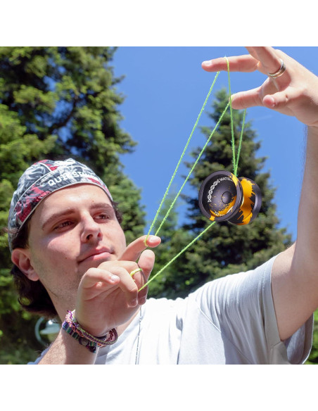 Yoyo Profesional WATIEOBOO Negro Dorado para Trucos