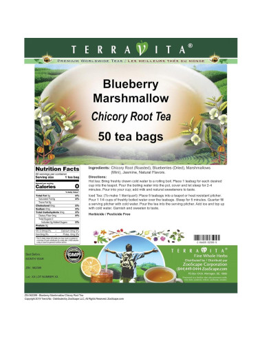 Té de raíz de achicoria TerraVita 50 bolsas sabor malvavisco arándano