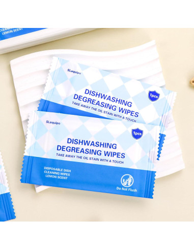 Toallitas de Limpieza Desechables SLequipo 50 Pcs Aroma Limón