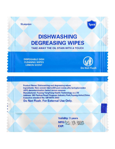 Toallitas de Limpieza Desechables SLequipo 50 Pcs Aroma Limón