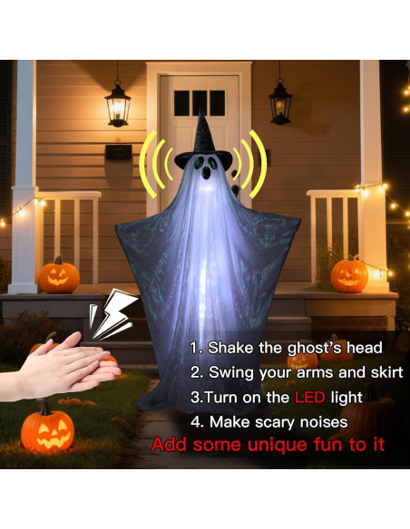 Fantasma Animado de Halloween Nollapo 162 cm con Sonido