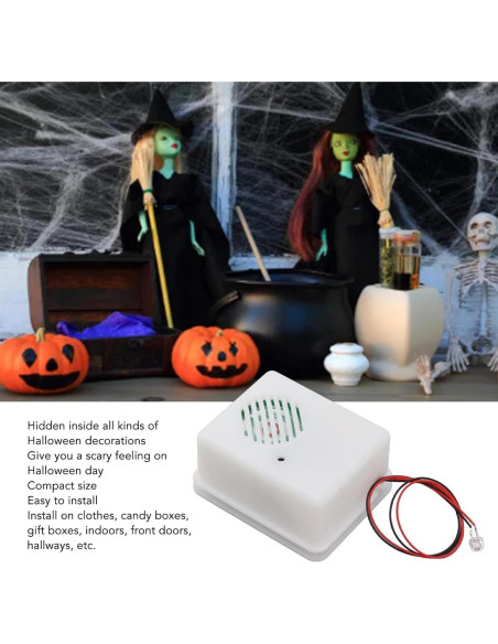 Reproductor de Sonido Halloween TOPINCN 5.3cm Altavoz Gritón