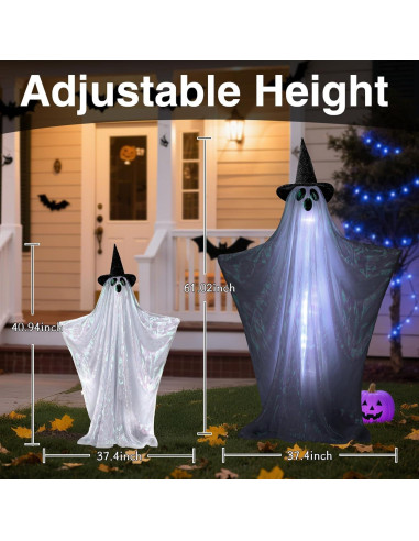 Fantasma Animado de Halloween Nollapo 162 cm con Sonido
