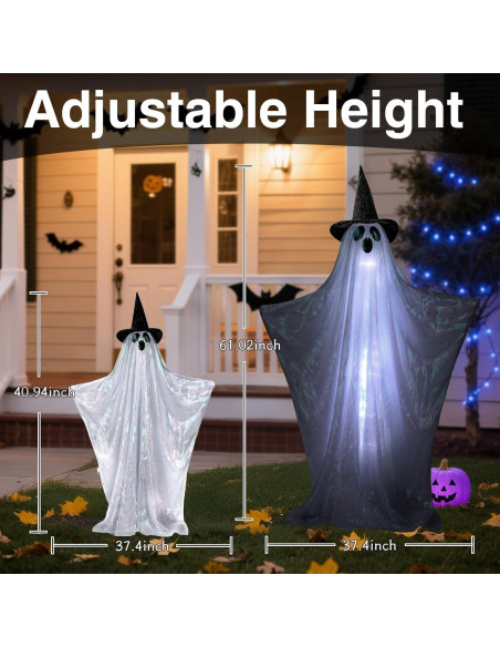 Fantasma Animado de Halloween Nollapo 162 cm con Sonido