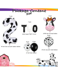 Globos de Número Vaca GGDE 100 cm 18 Pcs Decoración Fiesta 2