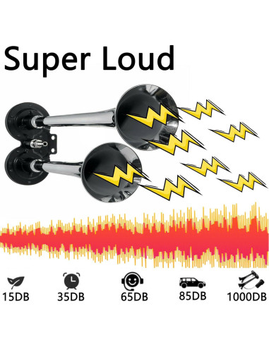 Kit de bocina de tren 1000DB PEIYAOTCO para camión y SUV