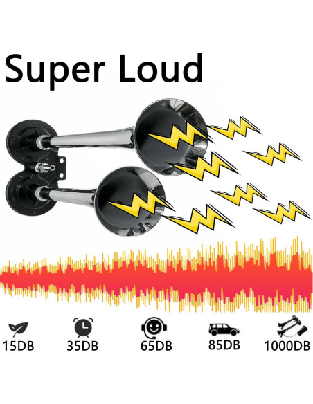 Kit de bocina de tren 1000DB PEIYAOTCO para camión y SUV