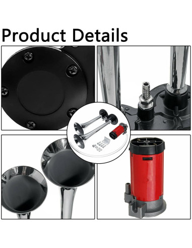 Kit de bocina de tren 1000DB PEIYAOTCO para camión y SUV