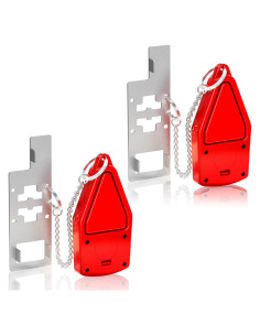 Cerradura de Puerta Portátil PKLIYH con Alarma 120dB - 2 Paquete