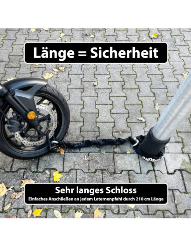 Cadena de Seguridad KOHLBURG Alcatraz 2.1m 8.1kg para Motocicleta