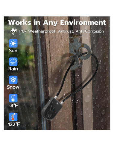 Candado Biométrico Bluetooth Anweller P2B 35.56 cm Negro