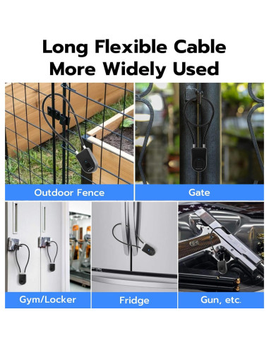 Candado Biométrico Bluetooth Anweller P2B 35.56 cm Negro