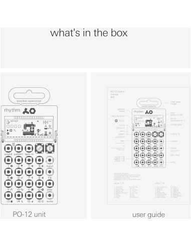 Operador de bolsillo Teenage Engineering PO-12 - Máquina de tambores