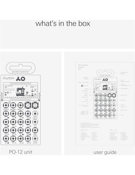 Operador de bolsillo Teenage Engineering PO-12 - Máquina de tambores