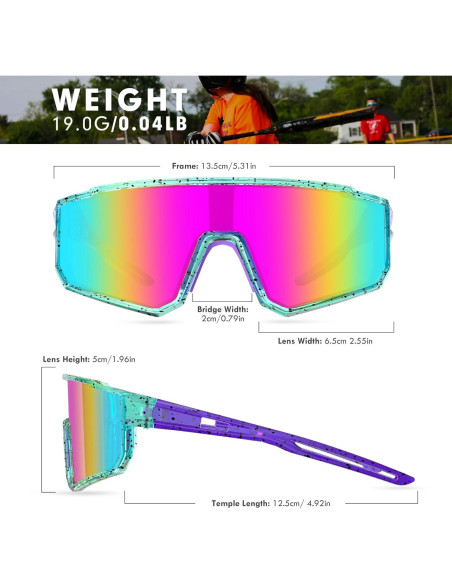 Gafas de sol polarizadas UV400 para deportes - Colorido