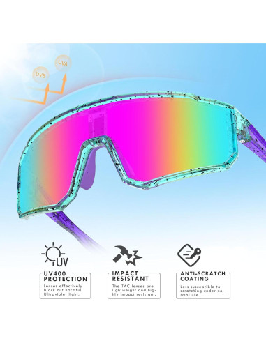 Gafas de sol polarizadas UV400 para deportes - Colorido