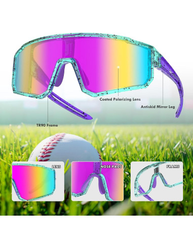 Gafas de sol polarizadas UV400 para deportes - Colorido