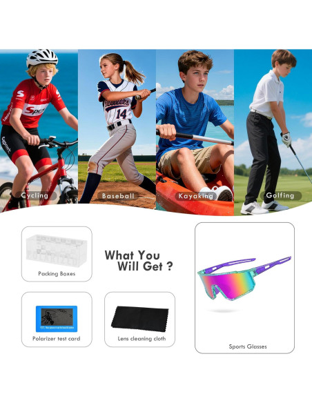 Gafas de sol polarizadas UV400 para deportes - Colorido