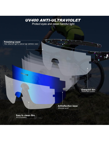 Gafas de sol polarizadas BOLLFO UV400 para deportes unisex