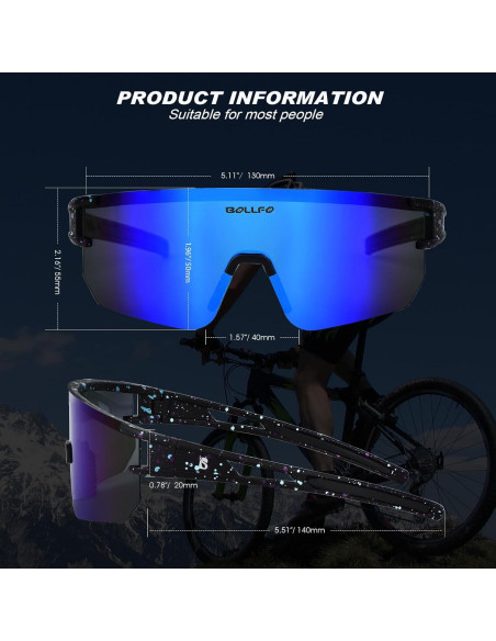 Gafas de sol polarizadas BOLLFO UV400 para deportes unisex