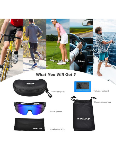 Gafas de sol polarizadas BOLLFO UV400 para deportes unisex