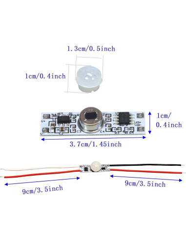 Interruptor de Movimiento PIR HCSM 3.7V-24V 4A Mini
