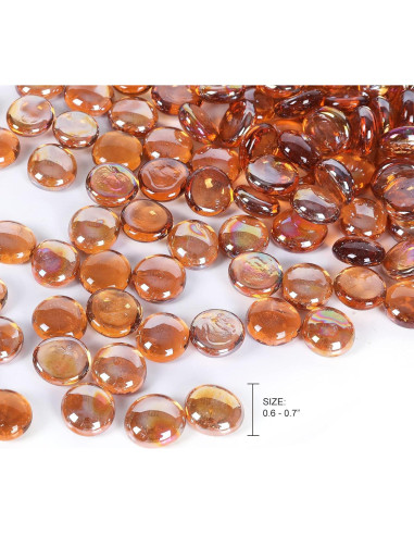 Perlas de Vidrio Ausluru 4.99 kg Ámbar para Decoración