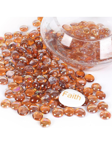 Perlas de Vidrio Ausluru 4.99 kg Ámbar para Decoración