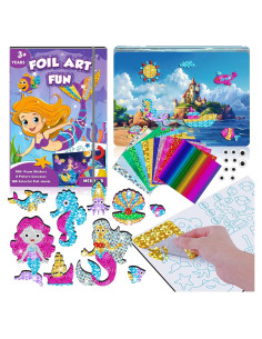 Homicozy Kit de Arte Foil Fun Sirena para Niños 4-10 Años