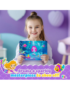 Homicozy Kit de Arte Foil Fun Sirena para Niños 4-10 Años 2