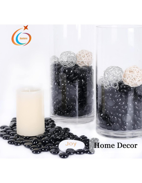 Perlas de Vidrio Ausluru 4,99 kg Negro para Decoración