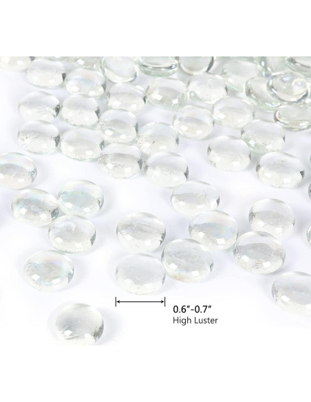 Perlas de Vidrio Ausluru 2,27 kg Transparentes para Decoración