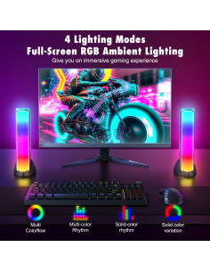 Altavoces RGB OFFSIR 2.0 para PC con Luz LED y USB 2