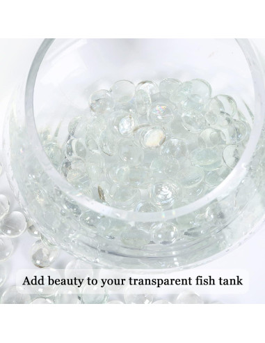 Perlas de Vidrio Ausluru 2,27 kg Transparentes para Decoración