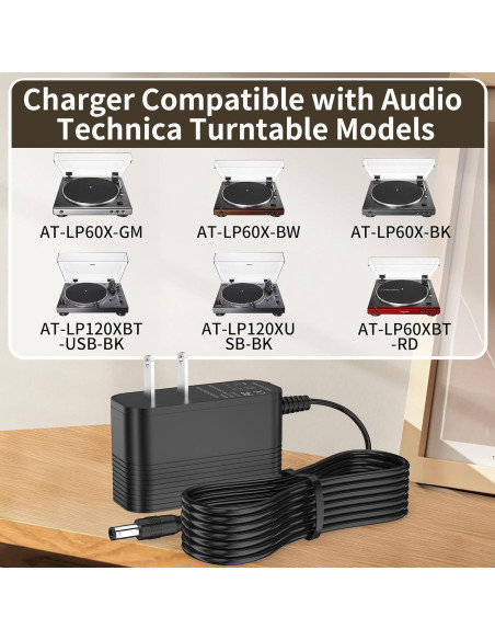 Cable de Alimentación 12V para Tocadiscos Audio Technica