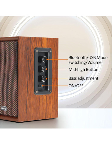Altavoces de Estantería Bluetooth Cinnkeyi C5201 40W 8cm