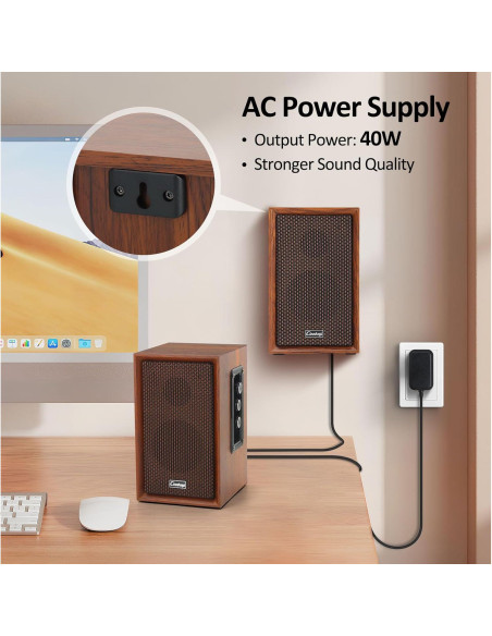 Altavoces de Estantería Bluetooth Cinnkeyi C5201 40W 8cm