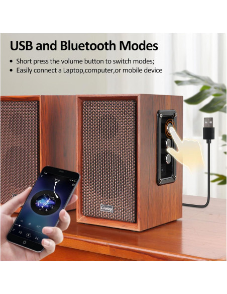 Altavoces de Estantería Bluetooth Cinnkeyi C5201 40W 8cm
