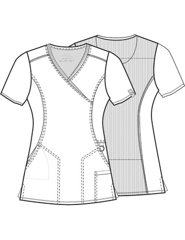 Top de Scrubs para Mujeres Cherokee Infinity 2625A - Negro