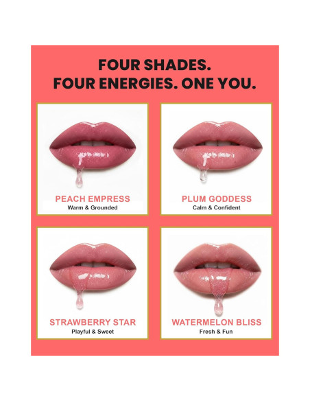 Aceite Labial DivineDiva - Brillo Hidratante Emperatriz Durazno