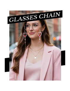 Cadena de Gafas con Perlas Cereza - Soporte Elegante para Mujeres 2