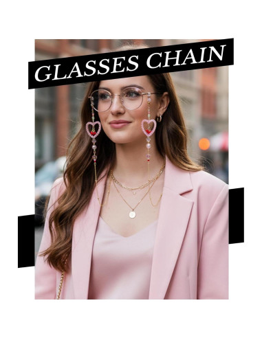 Cadena de Gafas con Perlas Cereza - Soporte Elegante para Mujeres